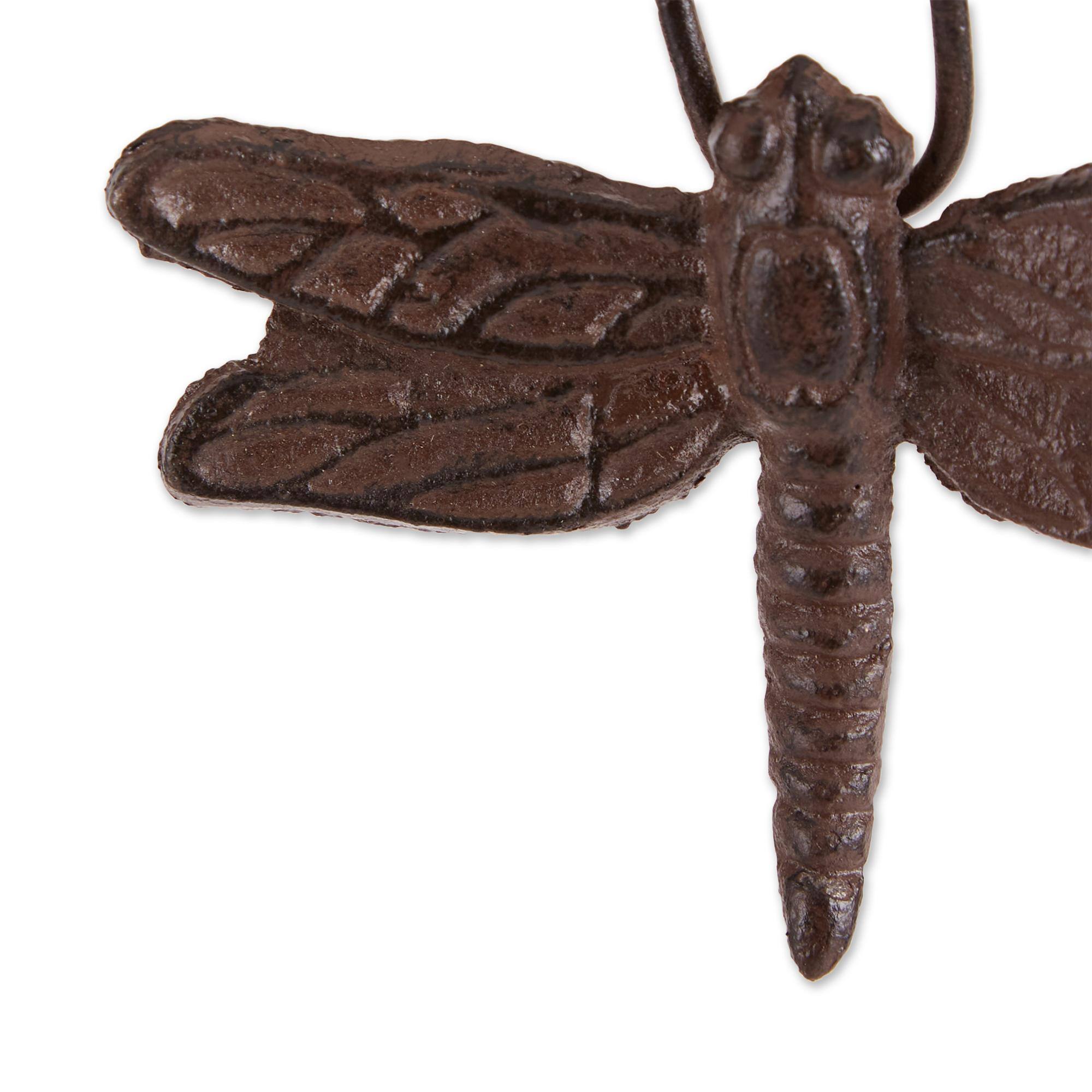 4" Dragonfly Cast Iron Pot Hanger Set, 4ct.